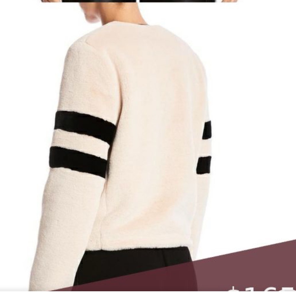 BNWT Bailey 44 Sullivan jacket. This furry soft jacket in abeautiful ivory black